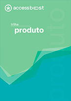 capa do conteúdo programático impresso com fundo verde e o título trilha produto